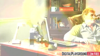 Digital Playground - Franceska Jaimes az irodában megrakva